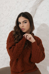 REF 718 BLUSA TRICÔ JAQUE CACAU VERDE E BEGE
