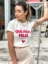 T-SHIRT CLEMENTINA OFF WHITE 100% ALGODÃO M/M