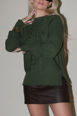 REF 721 BLUSA TRICÔ LUDMILA VERDE, CACAU E BEGE