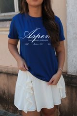 REF:670  T-SHIRT ASPEN AZUL 100% ALGODÃO M/M