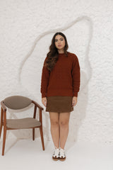 REF 718 BLUSA TRICÔ JAQUE CACAU VERDE E BEGE