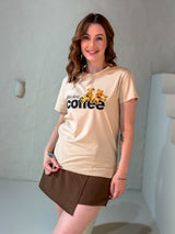 T-SHIRT  COFFEE CAPUCCINO 100% ALGODÃO M/M