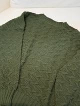 REF 718 BLUSA TRICÔ JAQUE CACAU VERDE E BEGE