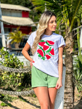 T-SHIRT MAGALI BRANCA 100% ALGODÃO M/M