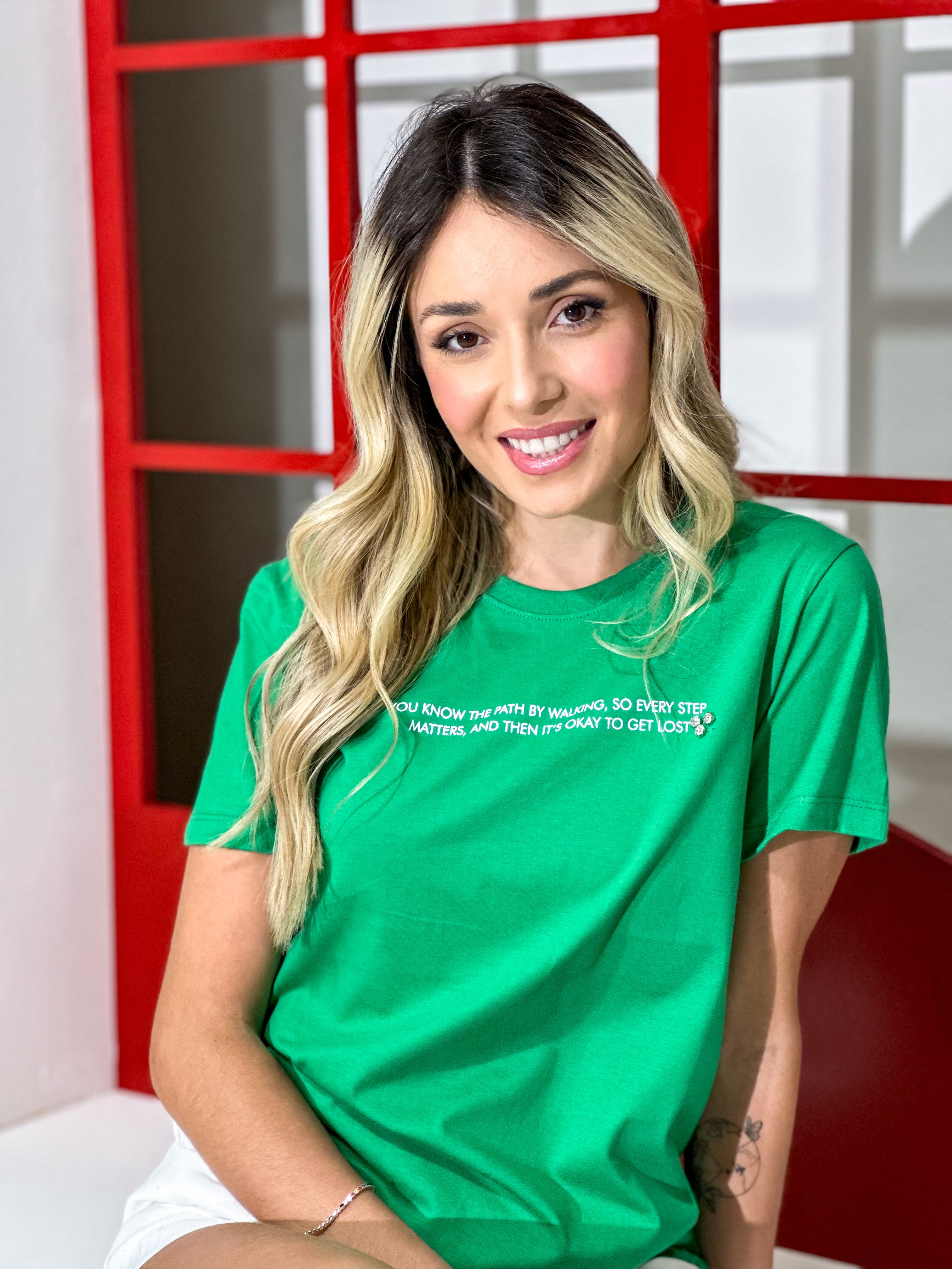 T-SHIRT THALIA VERDE BOTTEGA 100% ALGODÃO M/M