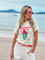 T-SHIRT STRAWBERRY AMARELO MANTEIGA  100% ALGODÃO M/M